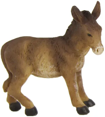 Produktbild von FADEDA Esel   / Höhe:9 cm / handbemalt / detailgetreue Krippen Figuren - Weihnachten Tisch Dekoration Krippe Zubehör