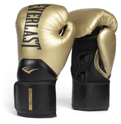 Produktbild von Everlast Elite 2 10oz Boxhandschuhe Gold/Schwarz, für Sandsack, Pratzen & Sparri