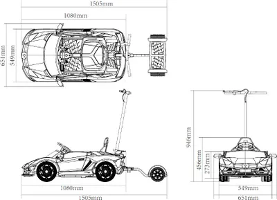 Image de Véhicule pour enfants - Voiture électrique "Lamborghini Aventador SVJ" - sous licence - 12V7AH, 2 moteurs- 2,4Ghz télécommande, MP3, siège en cuir+EVA -018B