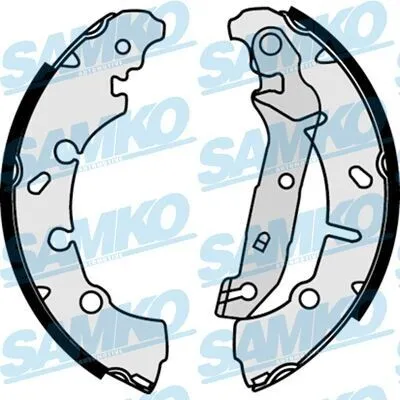 Produktbild von SAMKO Bremsbackensatz Trommelbremse Hinten für FORD Fiesta Mk5 Schrägheck (JH1, JD1, JH3, JD3) 203mm 88200