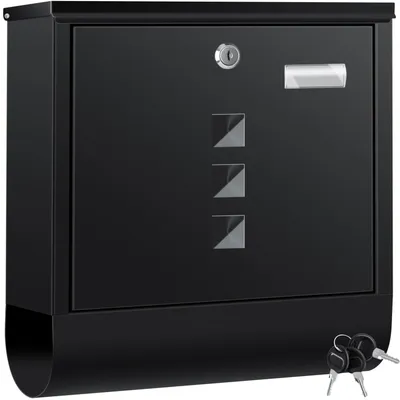 Produktbild von KESSER® Briefkasten Edelstahl mit Zeitungsfach inkl. 3x Schlüssel & Wandmontage-Material
