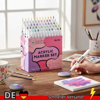 Produktbild von Arrtx Acryl-Farbstifte Acryl-Farbmarker mit Extra Feiner Spitze für