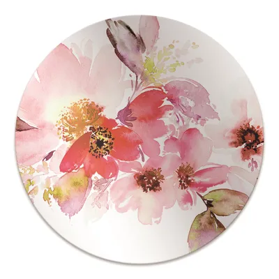 Produktbild von Rundmatte - Stuhlunterlage Bürostuhlunterlage - Rund Ø 100 cm - Bodenmatte - Fußmatte - Pastellblumen