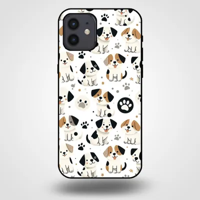 Productafbeelding van Smartphonica telefoonhoesje voor iPhone 12/12 Pro met hondenprint - TPU achterkant, hoesje met hondenmotief