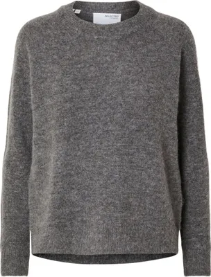 Produktbild von SELECTED FEMME Damen SELECTED Feinstrick Wollpullover Rundhals Strickpullover SLFLULU Größe: XL