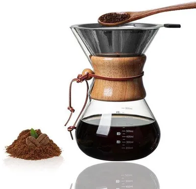 Productafbeelding van Koffiezetapparaat - 800 ml - Glazen koffiezetter met