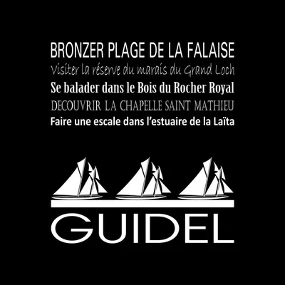 Image de Tableau sur toile Guidel noir 30x30 cm, Tableau mural moderne pour décoration intérieure