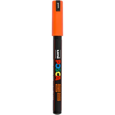 Produktbild von POSCA uni PC-1MR, 1 Stück(e), Orange, Rundspitze, Schwarz, Orange, 0,7 mm, Tinte auf Wasserbasis