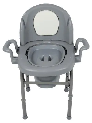 Produktbild von Tragbare Toilette mit Griffen, höhenverstellbarer Toilettenstuhl, erhöhte Toilette für Erwachsene, Senioren und Schwangere