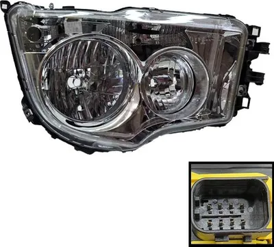 A car headlight assembly and its electrical connector.