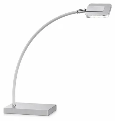 Produktbild von Honsel-Leuchten LED Schreibtischleuchte LOREN Chrom Matt – Moderne Tischlampe aus Metall, verstellbar