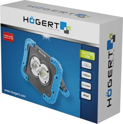 Produktbild von Hogert Technik Handleuchte IP54 10W Akku Arbeitsleuchte Inspektionslampe
