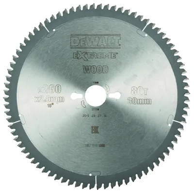 Obrázok produktu pre DeWALT Circular saw blade DeWalt 260mmx30mm 80T