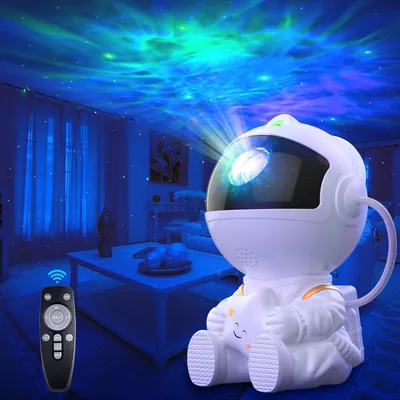 Obrázek produktu pro Projektor hvězdné oblohy – lampa galaxie – osvětlení do ložnice – otočná o 360 stupňů – 5 wattů – bílá