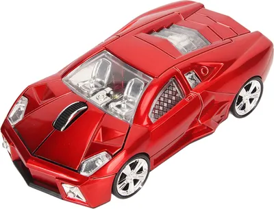 Obrázek produktu pro Bezdrátová myš Sportovní auto styl 2,4GHz USB přijímač 1600DPI LED světlo Kancelářská myš pro notebook stolní počítač