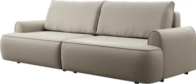 Produktbild von FURNLUX Sofa Onega Beige Und Schwarz 250cm / Hauptfarbe: Beige / Abmessungen: 250 x 85 x 102 cm