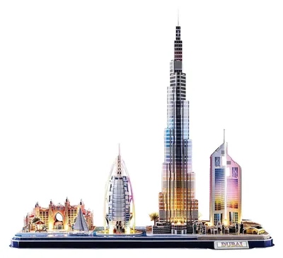 Image de Cubic Fun 3D Puzzle City Line Dubai avec éclairage Led