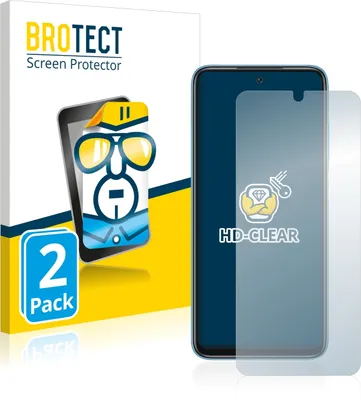 Produktbild von 2x Für Xiaomi Redmi 10 (2022) Schutzfolie BROTECT Displayschutz Display Schutz Folie Klar Transparent