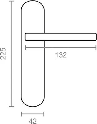 Image de Poignée de porte à plaque incurvée, acier inoxydable, dorée, 225 x 138 x 66 mm
