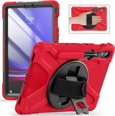 Produktbild von Samsung Galaxy Tab S10 FE / S9 FE / S9 / S8 / S7 Hülle - Coverup Heavy Duty Case mit Ständer - Rot