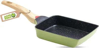 Productafbeelding van Famanu koekenpan met anti-aanbaklaag - vierkant, groen, 18,7 x 14,8 cm
