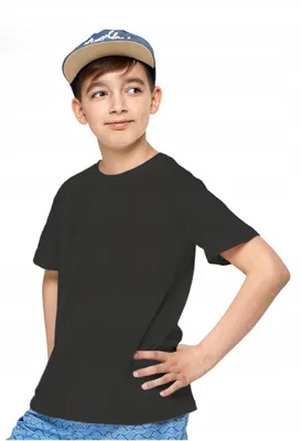 Produktbild von T-Shirt - Kinder T-Shirt Größe 140 - Jungen T-Shirt schwarz - Schwarz T-Shirt - Baumwoll T-Shirt