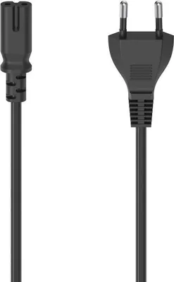 Produktbild von Netzkabel mit Eurostecker, 2-Pin-Stecker, Doppelnut/C7, 5 m, Schwarz (00223277)