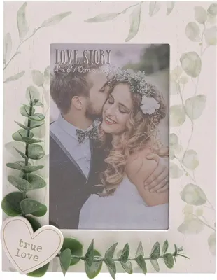 Produktbild von Celebrations - "Love Story True Love" Blätter Bilderrahmen WD3706 (Einheitsgröße) (Weiß)