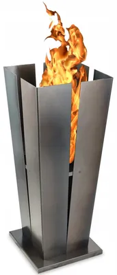 Produktbild von Garten-Feuerstelle - Feuerschale/Feuerkorb Grill - 100 cm - Stahl - Hoher Standfuß - Dekorativ - Schwarz