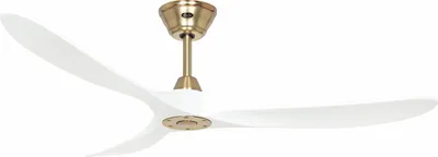 Zdjęcie produktu dla Energooszczędny wentylator sufitowy z pilotem Eco Genuino szczotkowany mosiądz / matowy biały 152 cm