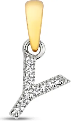 Image de Pendentif Femme Lettre / Initiale Or 375/1000 et Diamant Brillant HI - I1 - 12mm; TRS36967LTY