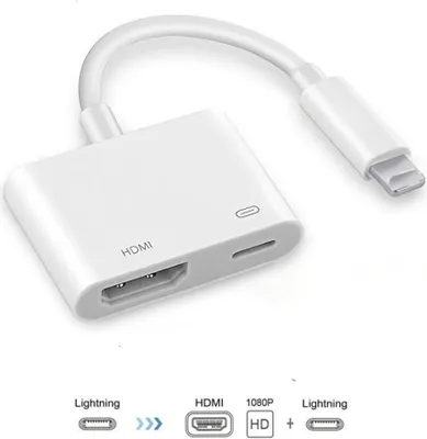 Obrázek produktu pro adaptér 2 v 1 Lightning na HDMI bílý