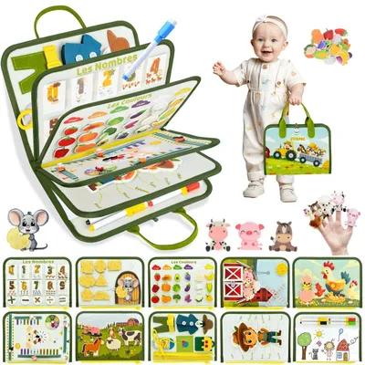 Immagine prodotto di Omgoods - Tavola attività multifunzione 10-in-1 per bambini dai 2 anni e per i genitori