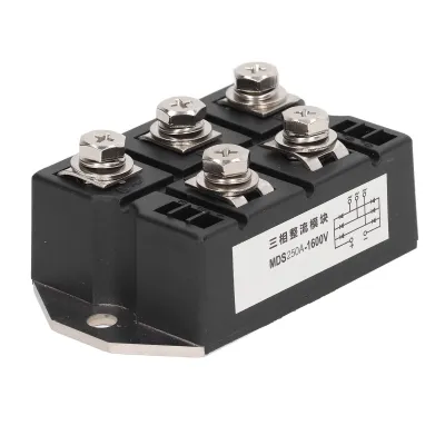 Zdjęcie produktu dla Prostownik mostkowy, prostownik mostkowy 1600V 250A, prostownik z 5 zaciskami, prostownik mostkowy 3-fazowy, prostownik, prostownik diodowy