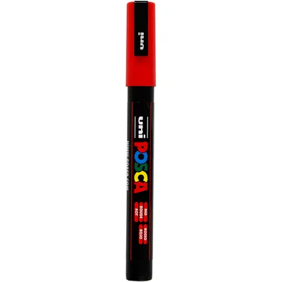 Produktbild von Uni-Ball uni POSCA PC-3M, Schwarz, Rot