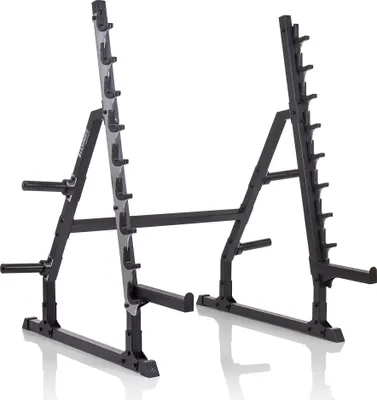 Produktbild von HAMMER Langhantelablage RA80, 23 verstellbare Spotter, Hantelständer, 250 kg Belastbarkeit, multifunktional, gummierte Hantelauflagen, 9 Ablagepunkte