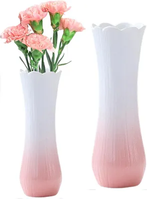 Produktbild von Moderne rosa Keramikvase für Trockenblumen, Pampasgras, Wohnzimmer, Büro oder Zuhause
