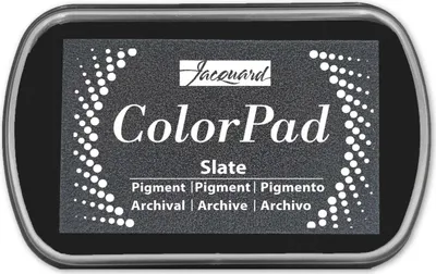 Imagen del producto de Almohadilla de tinta Jacquard ColorPad para pigmentos, color gris: tinta de secado lento