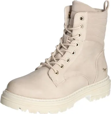 Produktbild von Mustang Damen Stiefelette Schnürung Warmfutter 1398-604, Größe:38 EU, Farbe:Beige