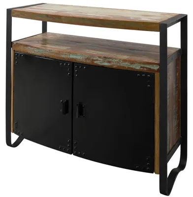 Immagine prodotto di MASSIVMOEBEL24 | INDUSTRIAL #41 Madia in legno riciclato e ferro - laccato multicolore 100x43x90