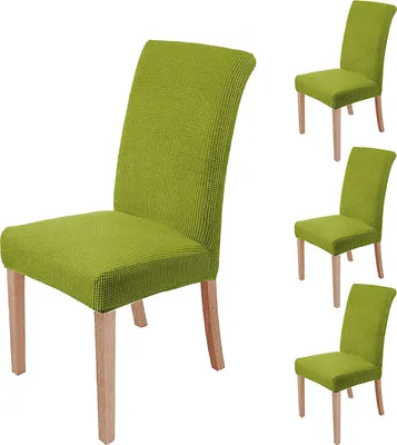 Produktbild von Stuhlhussen Stretch 4er Set Abnehmbarer waschbarer Stuhlbezug für das Esszimmer Moderne elastische Stuhlschutzdekoration für Büro Bankette Hochzeitsfest