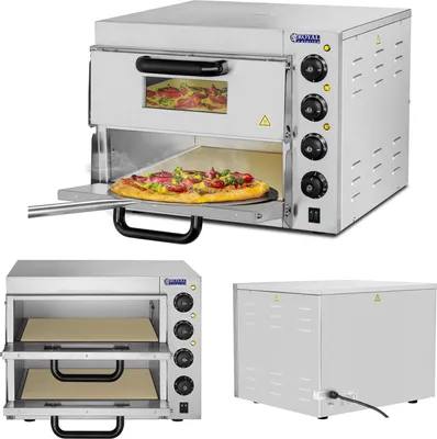 Zdjęcie produktu dla Profesjonalny Piec Do Pizzy Podwójny 2 X 40Cm 3000W 230V Royal Catering