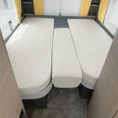 Produktbild von Erwin Müller Spannbettlaken 3er-Set für Wohnmobil/Wohnwagen Heckbett wollweiß 70x190 cm - 85x210 cm (2x) + 35x130-50x145
