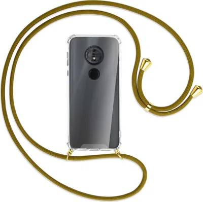 Produktbild von Handykette Backcover-Schutzhülle mit Band (Metall goldfarben) für Motorola Moto E5 / G6 Play - khaki