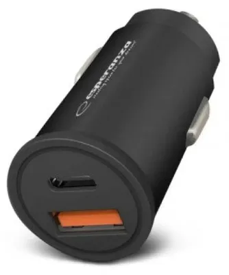 Produktbild von Esperanza EZC111K Ladegerät für Mobilgeräte Smartphone Tablets Schwarz USB Schnellladung Auto