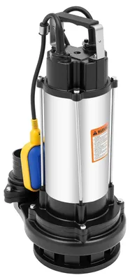 Produktbild von Tauchpumpe Schmutzwasser - Haushalts-Abwasserpumpe 220V - Edelstahl - 1,5 kW 2 PS - Eintauchtiefe bis 30 m - 5 cm Auslass - EU-Stecker - Schwarz