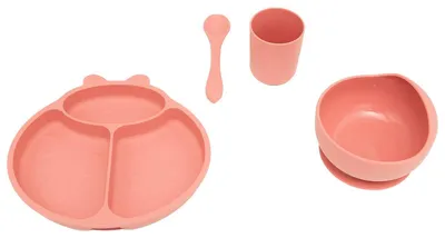 Immagine prodotto di Set di stoviglie in silicone per bambini, 4 pezzi