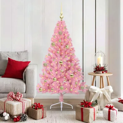Immagine prodotto di Maison Exclusive - Albero di Natale artificiale preilluminato Rosa 150 cm PVC