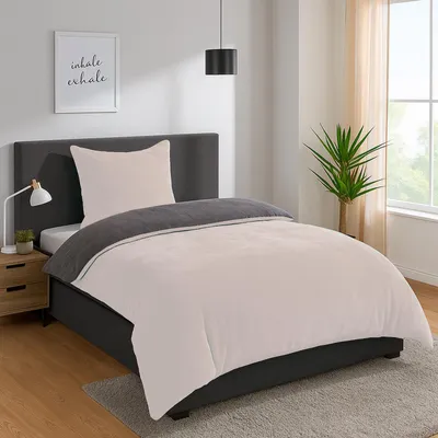 Produktbild von Heimtexland Teddy Flanell Wende Bettwäsche Set I Winter Bettbezug I kuschelig weich und warm I Kopfkissen 80x80 I Bettdecke 155x220 I Cashmere Touch Geschenkidee Weihnachten Typ751 Creme