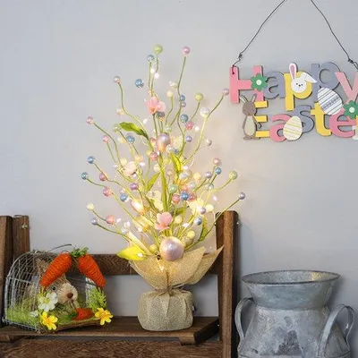Obrázok produktu pre Vajíčkový dekor s LED osvetlením, 45 cm, na Veľkú noc a do obývačky